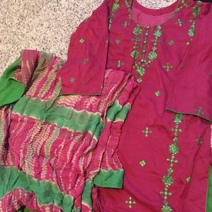 Pakistani dress stitched 3pc